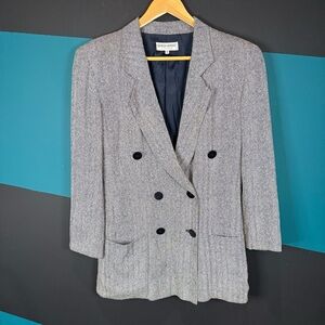 Vintage Giorgio Armani Classic Gray zig zag Blazer size 42